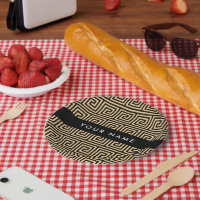Grec Meander Key Brown, Votre Nom, Personnaliser