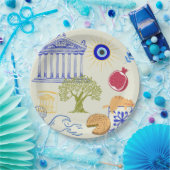 Assiettes En Carton Greece Vacation Minimalism (Fête)