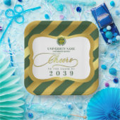 Assiettes En Carton Green 2 School College University Graduation Day (Fête)