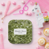 Assiettes En Carton Green Annabelle Hydrangea Mariage (Fête)