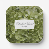 Assiettes En Carton Green Annabelle Hydrangea Mariage (Recto)