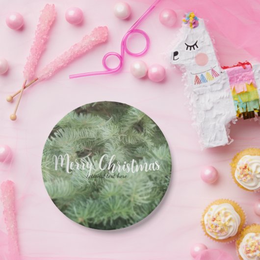 Assiettes En Carton Green Christmas Tree Pine Holiday Custom Party (Fête)