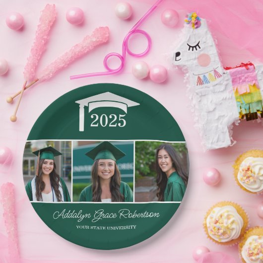 Assiettes En Carton Green College University 3 - Diplôme photo (Fête)