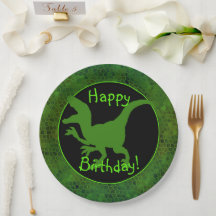 Green Dinosaur Hide Happy Birthday!