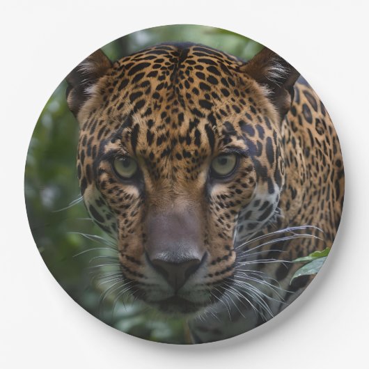 Assiettes En Carton Green Eyed Jaguar, (Devant)