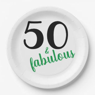Assiettes En Carton Green Fifty et fabuleuse fête d'anniversaire
