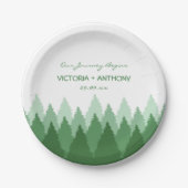 Assiettes En Carton Green Forest Range Mariage de bois (Devant)