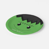 Assiettes En Carton Green Frankenstein Halloween Plaques de fête d'ann (Angle)