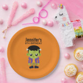 Assiettes En Carton Green Frankenstein Monster Halloween Anniversaire (Fête)