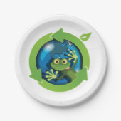 Assiettes En Carton Green Frog Earth (Devant)