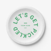 Assiettes En Carton Green Get Pickleball Crest Pickled (Devant)