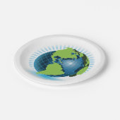 Assiettes En Carton Green Globe (Angle)