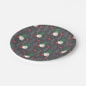 Assiettes En Carton Green Gnome Arbre de Noël Motif (Angle)