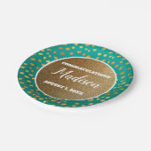 Assiettes En Carton Green Gold Confetti Graduation College Trunk Party (Angle)