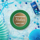 Assiettes En Carton Green Gold Graduation College Trunk Party (Fête)