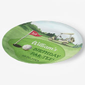 Assiettes En Carton Green Golf 1er Anniversaire Par tee (Angle)