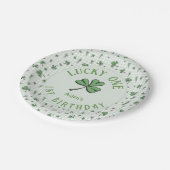 Assiettes En Carton Green Lucky One Irlandais 1er anniversaire (Angle)