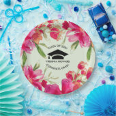 Assiettes En Carton Green Mint Fuchsia Floral Graduation Party (Fête)