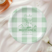 Assiettes En Carton Green Mountains et Martinis Bachelorette