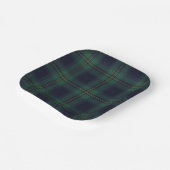 Assiettes En Carton Green Navy Plaid (Angulaire)