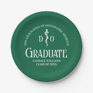Assiettes En Carton Green Osteopathic Médicale School Graduation Party