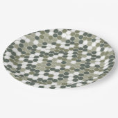 Assiettes En Carton Green retro dots (Angle)