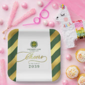 Assiettes En Carton Green School College University Graduation Day (Fête)