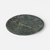 Assiettes En Carton Green & Silver Army Camo Sparkle Glam Party (Angle)