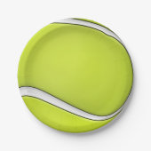 Assiettes En Carton Green Tennis Ball Plaques de fête d'anniversaire (Devant)