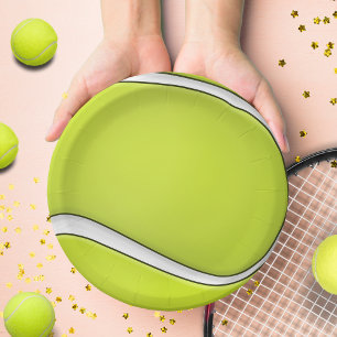 Assiettes En Carton Green Tennis Ball Plaques de fête d'anniversaire