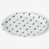 Assiettes En Carton Green Trees Simple Modern Christmas  (Angle)