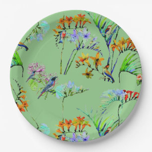 Assiettes En Carton Green Tropical Paradise Party