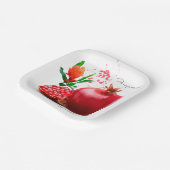 Assiettes En Carton grenade et éclaboussure. Image aquarelle (Angulaire)