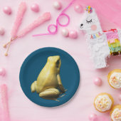 Assiettes En Carton Grenouille à poison dorée (Fête)