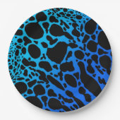 Assiettes En Carton Grenouille à tarte à poison bleu (Devant)