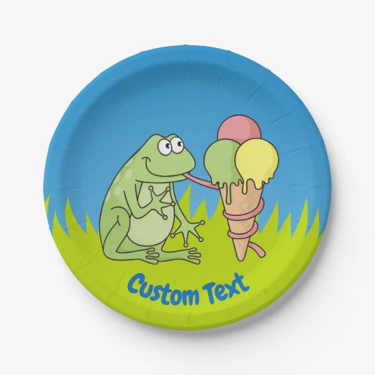 Assiettes En Carton Grenouille avec plaque de papier Icecream (Devant)