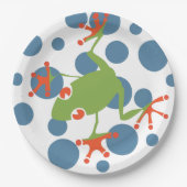 Assiettes En Carton Grenouille d'arbre (Devant)