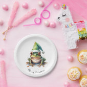 Assiettes En Carton Grenouille de Noël, coutume (Fête)