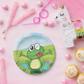 Assiettes En Carton Grenouille drôle (Fête)