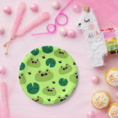 Assiettes En Carton Grenouille drôle (Fête)
