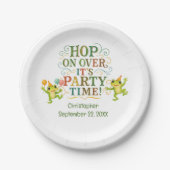 Assiettes En Carton Grenouille Fête d'anniversaire Garçon Fille bébé E (Devant)