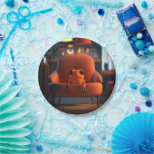 Assiettes En Carton Grenouille orange (Fête)