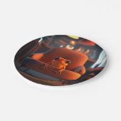 Assiettes En Carton Grenouille orange (Angle)