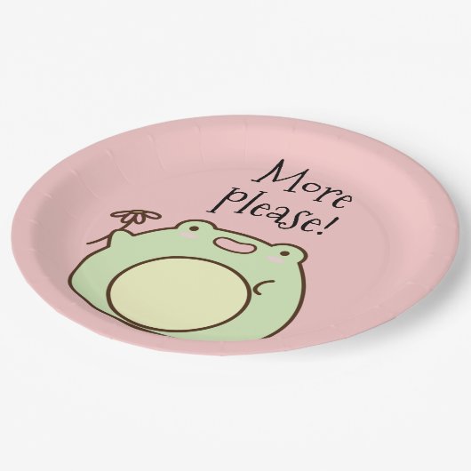 Assiettes En Carton Grenouille verte (Angle)