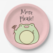 Assiettes En Carton Grenouille verte (Devant)