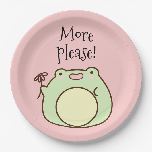 Assiettes En Carton Grenouille verte (Devant)