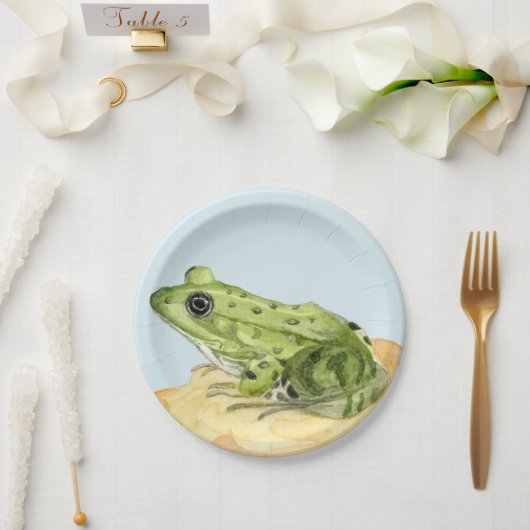 Assiettes En Carton Grenouille verte (Mariage)