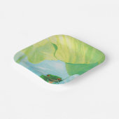 Assiettes En Carton Grenouille verte sous Pad Lily (Angulaire)