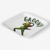 Assiettes En Carton Grenouille verte super (Angulaire)