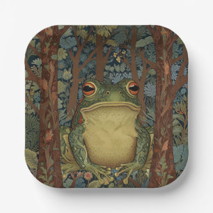 Assiettes En Carton grenouille vintage de la forêt de boho